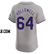 Gavin Hollowell Men's Colorado Rockies Gray Elite Road Jersey