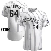 Gavin Hollowell Men's Colorado Rockies White Authentic Home Jersey