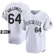 Gavin Hollowell Men's Colorado Rockies White Limited Home Jersey