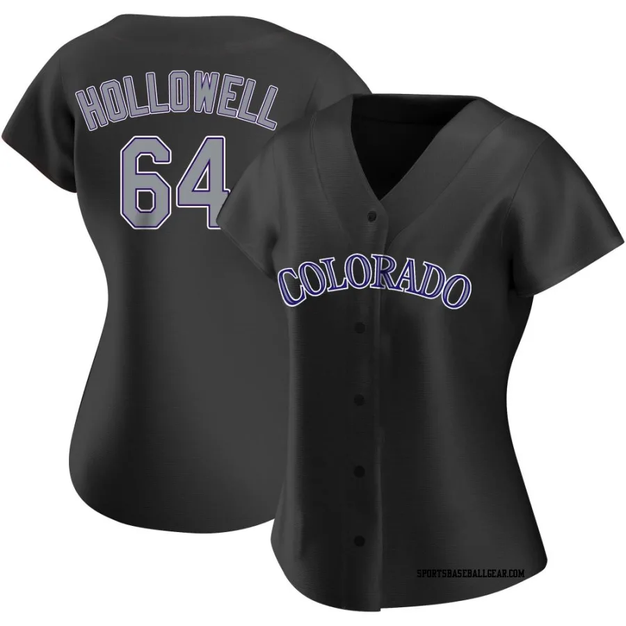 Gavin Hollowell Women's Colorado Rockies Black Authentic Alternate Jersey