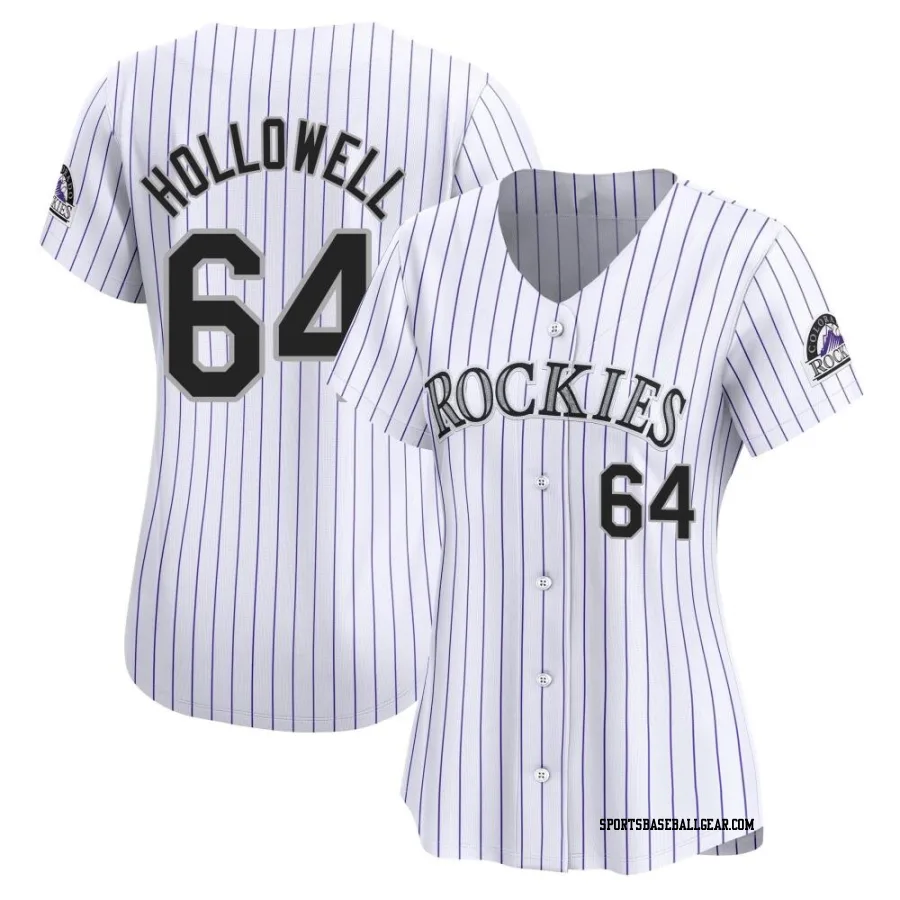 Gavin Hollowell Women's Colorado Rockies White Limited Home Jersey