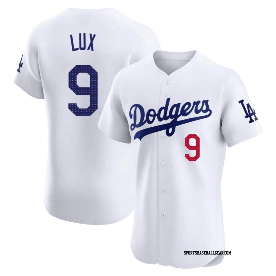 Gavin Lux Men's Los Angeles Dodgers White Elite Home Jersey