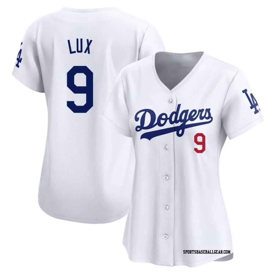 Gavin Lux Women's Los Angeles Dodgers White Limited Home Jersey