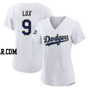 Gavin Lux Women's Los Angeles Dodgers White/Gold Authentic 2021 Gold Program Player Jersey