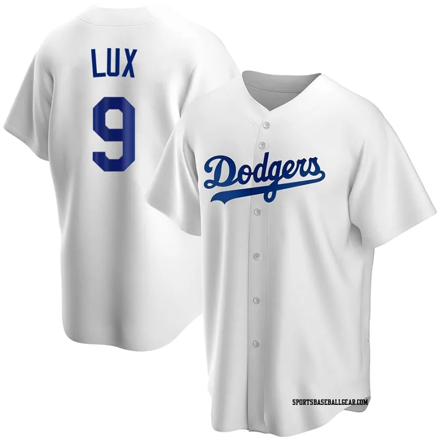 Gavin Lux Youth Los Angeles Dodgers White Replica Home Jersey