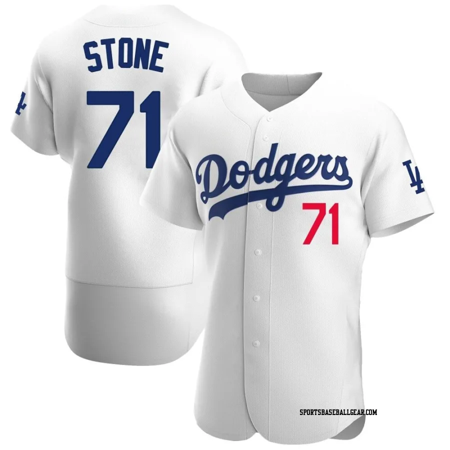 Gavin Stone Men's Los Angeles Dodgers White Authentic Home Jersey