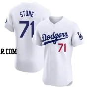 Gavin Stone Men's Los Angeles Dodgers White Elite Home Jersey