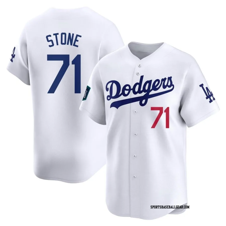 Gavin Stone Men's Los Angeles Dodgers White Limited 2024 World Tour Seoul Series Home Jersey