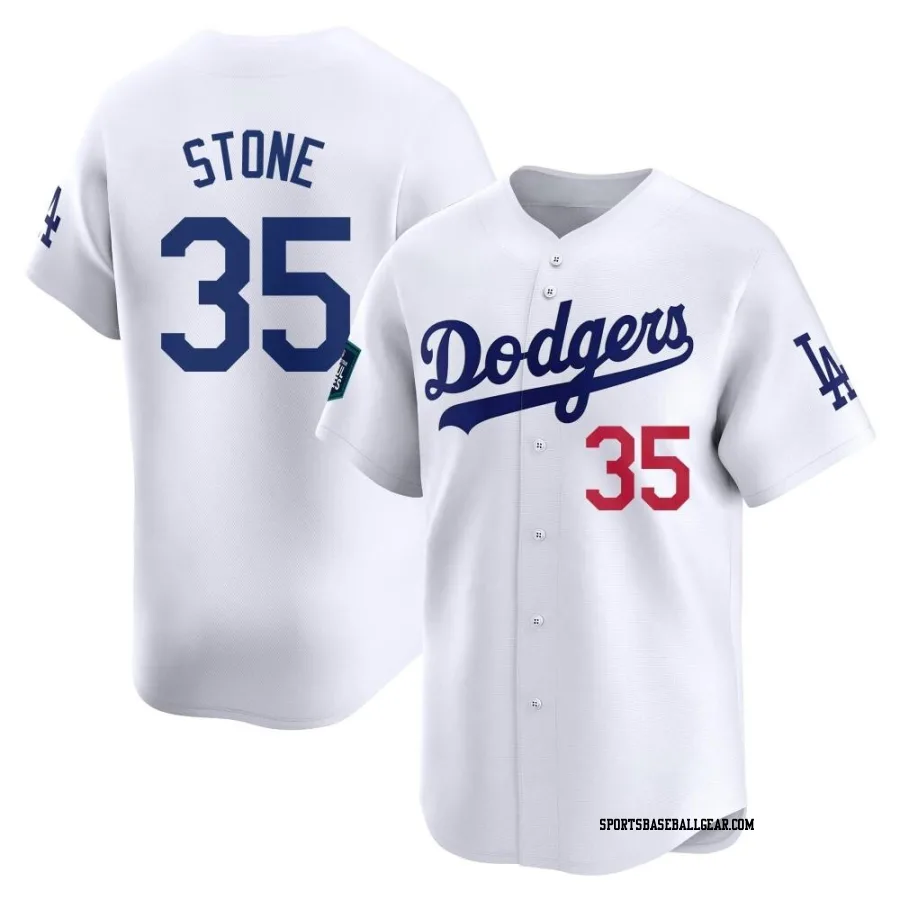 Gavin Stone Men's Los Angeles Dodgers White Limited 2024 World Tour Seoul Series Home Jersey