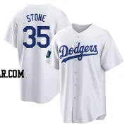 Gavin Stone Men's Los Angeles Dodgers White Replica 2024 World Tour Seoul Series Home Jersey