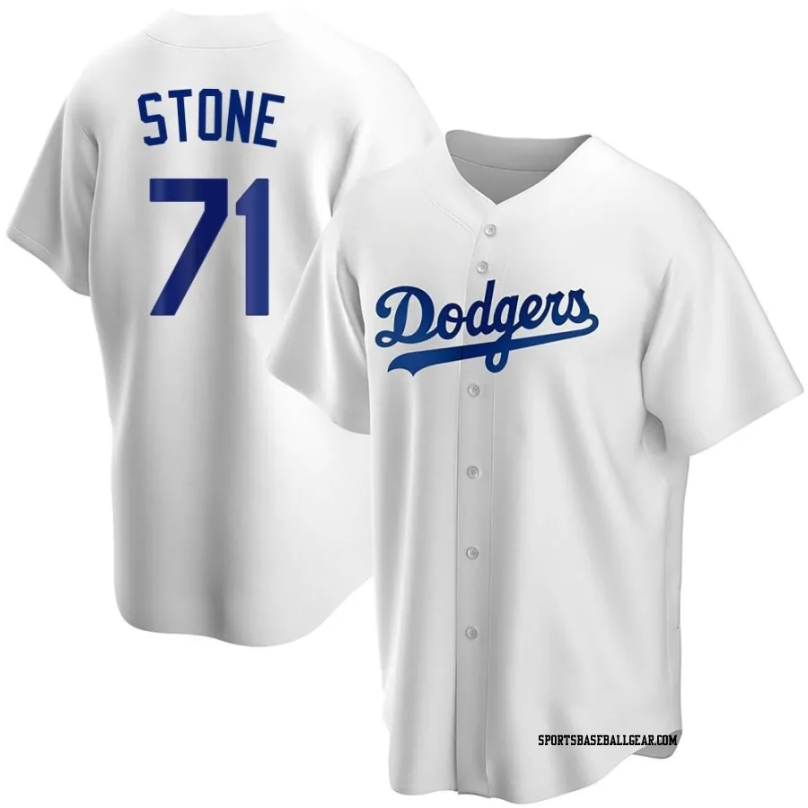 Gavin Stone Men's Los Angeles Dodgers White Replica Home Jersey