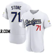 Gavin Stone Men's Los Angeles Dodgers White/Gold Authentic 2021 Gold Program Player Jersey