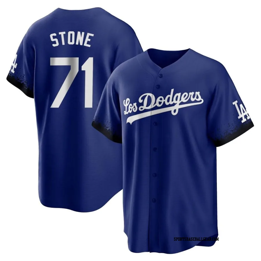 Gavin Stone Youth Los Angeles Dodgers Royal Replica 2021 City Connect Jersey