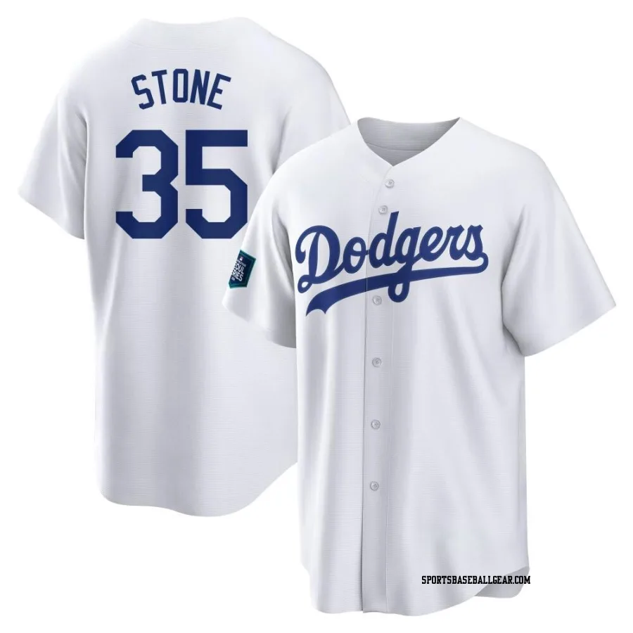 Gavin Stone Youth Los Angeles Dodgers White Replica 2024 World Tour Seoul Series Home Jersey