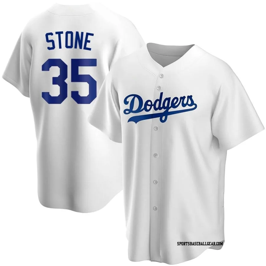 Gavin Stone Youth Los Angeles Dodgers White Replica Home Jersey