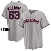 Gavin Williams Men's Cleveland Guardians Gray Replica Road Jersey