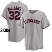 Gavin Williams Men's Cleveland Guardians Gray Replica Road Jersey