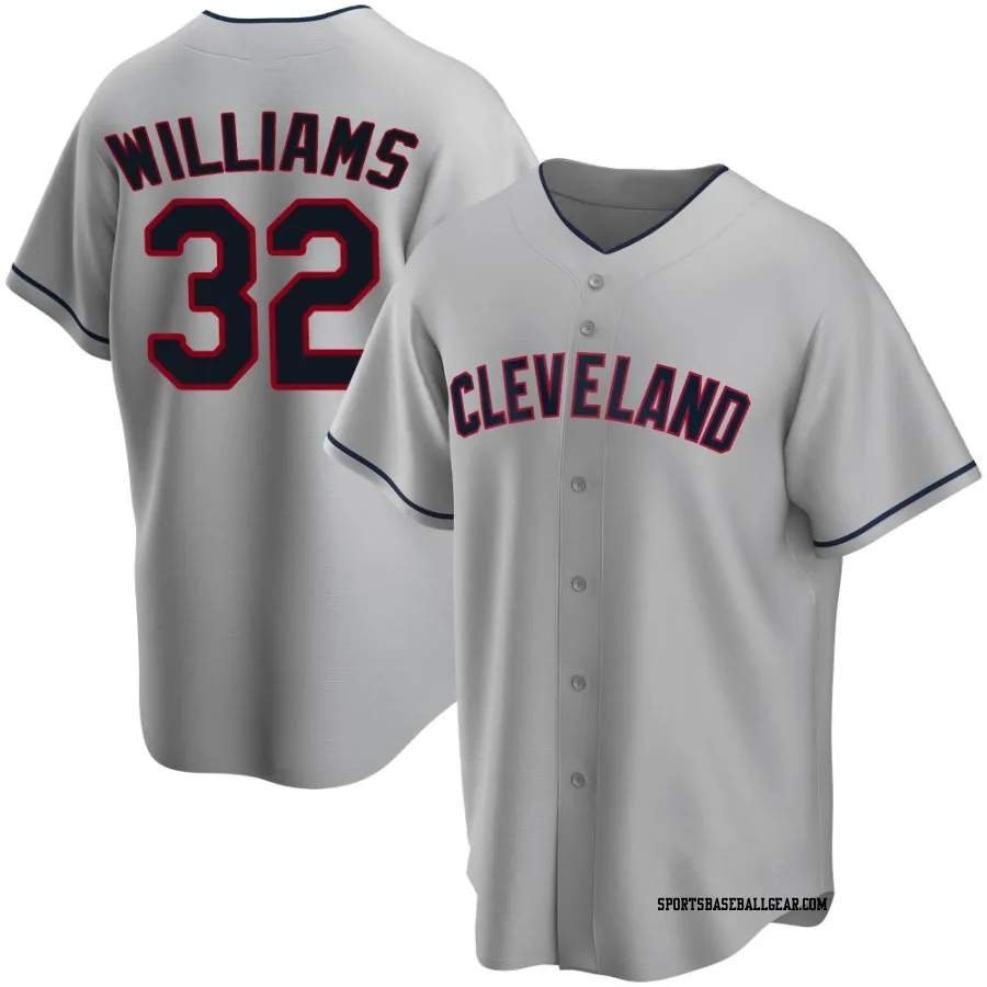 Gavin Williams Men's Cleveland Guardians Gray Replica Road Jersey