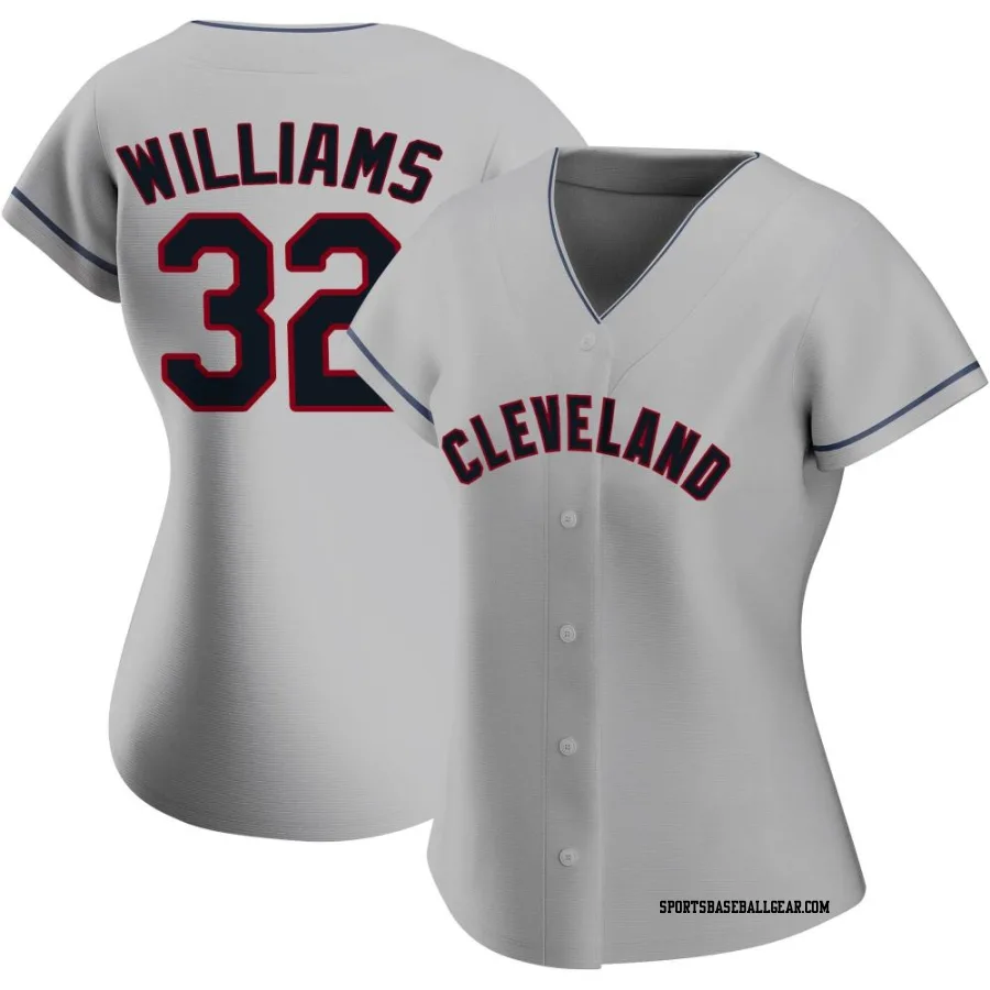 Gavin Williams Women's Cleveland Guardians Gray Authentic Road Jersey