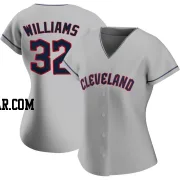 Gavin Williams Women's Cleveland Guardians Gray Replica Road Jersey