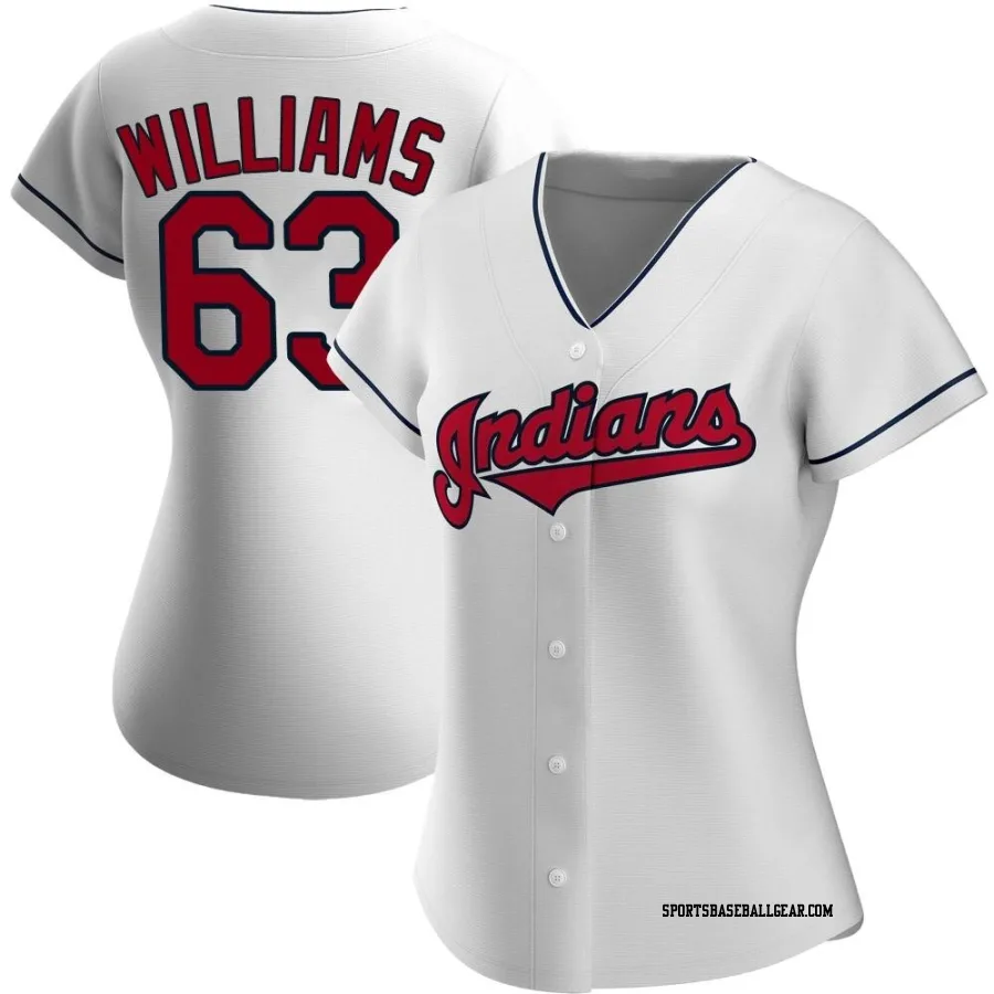 Gavin Williams Women's Cleveland Guardians White Replica Home Jersey