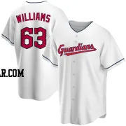 Gavin Williams Youth Cleveland Guardians White Replica Home Jersey