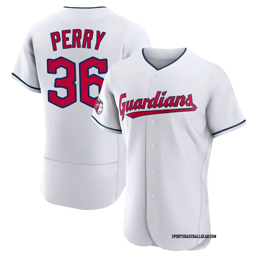 Gaylord Perry Men's Cleveland Guardians White Authentic Home Jersey