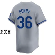 Gaylord Perry Men's Kansas City Royals Gray Limited Away Jersey