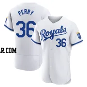 Gaylord Perry Men's Kansas City Royals White Authentic 2022 Home Jersey