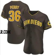 Gaylord Perry Men's San Diego Padres Brown Authentic Road Jersey