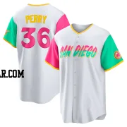 Gaylord Perry Men's San Diego Padres White Replica 2022 City Connect Jersey