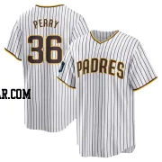 Gaylord Perry Men's San Diego Padres White Replica 2024 World Tour Seoul Series Home Jersey