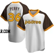 Gaylord Perry Men's San Diego Padres White Replica Home Cooperstown Collection Jersey