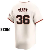 Gaylord Perry Men's San Francisco Giants Cream Elite Home Jersey