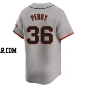 Gaylord Perry Men's San Francisco Giants Gray Limited Away Jersey