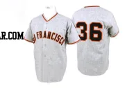 Gaylord Perry Men's San Francisco Giants Grey Authentic 1962 Throwback Jersey