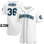 Gaylord Perry Men's Seattle Mariners White Authentic Home Jersey