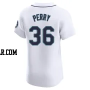 Gaylord Perry Men's Seattle Mariners White Elite Home Jersey