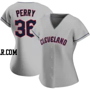 Gaylord Perry Women's Cleveland Guardians Gray Replica Road Jersey