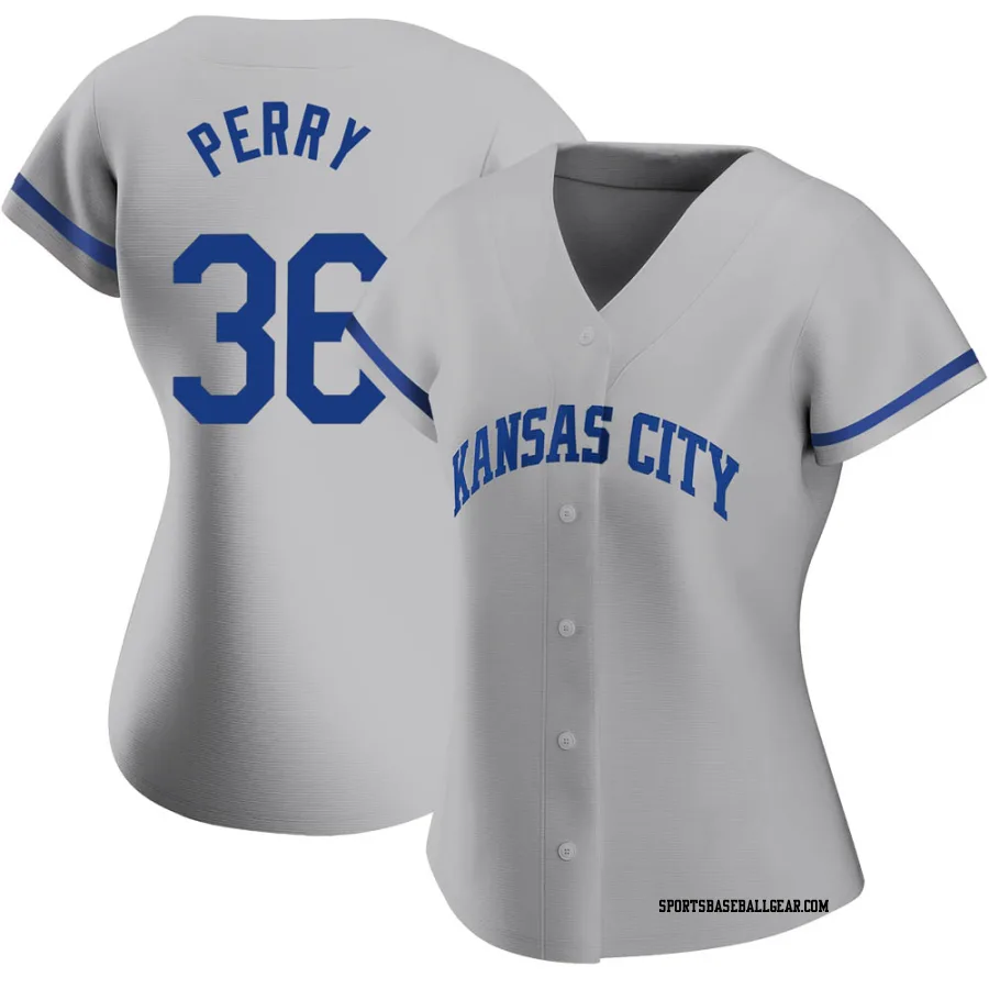 Gaylord Perry Women's Kansas City Royals Gray Replica 2022 Road Jersey