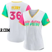 Gaylord Perry Women's San Diego Padres White Authentic 2022 City Connect Jersey