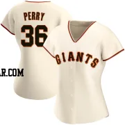 Gaylord Perry Women's San Francisco Giants Cream Authentic Home Jersey