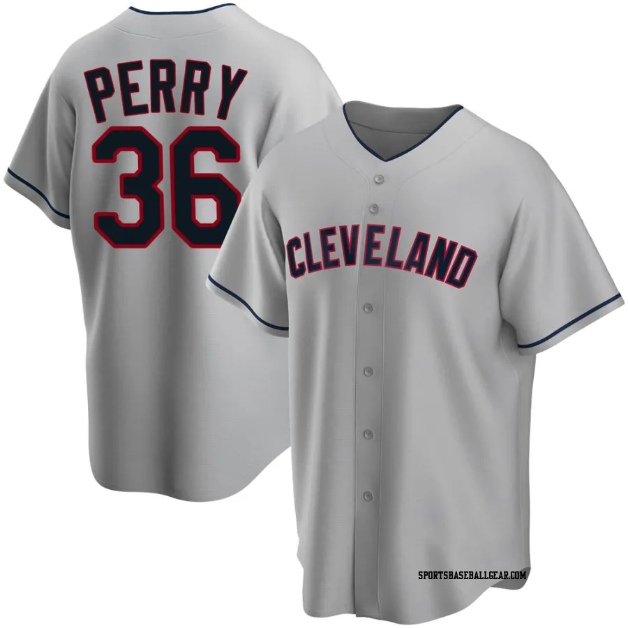 Gaylord Perry Youth Cleveland Guardians Gray Replica Road Jersey