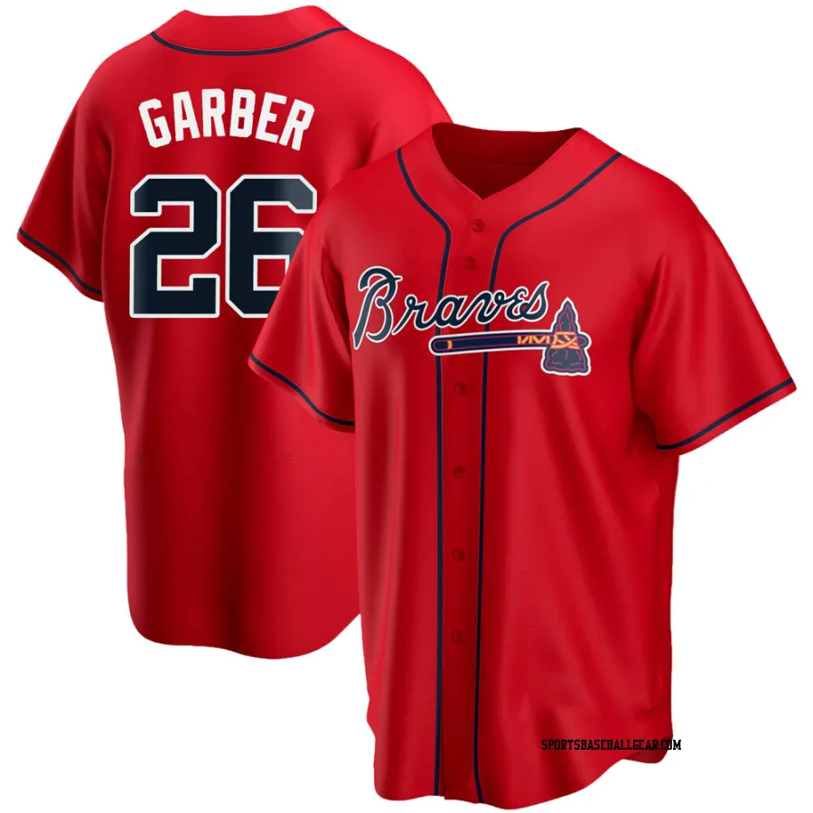 Gene Garber Men's Atlanta Braves Red Replica Alternate Jersey