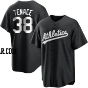 Gene Tenace Men's Oakland Athletics Black/White Replica Jersey