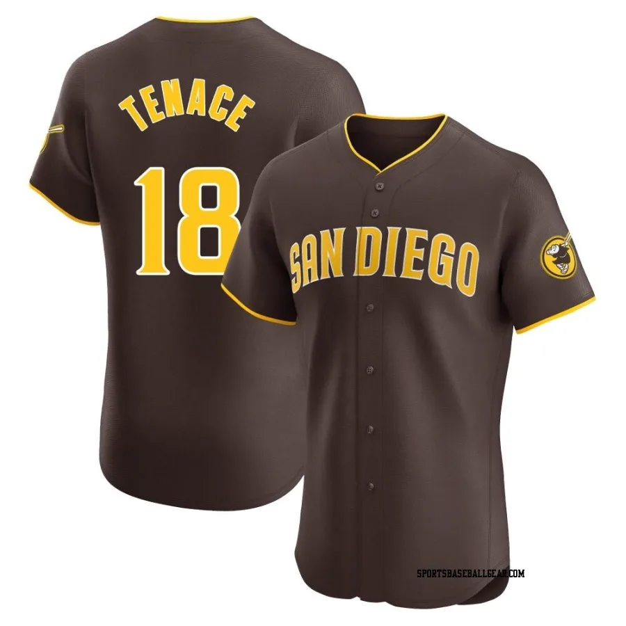 Gene Tenace Men's San Diego Padres Brown Elite Road Vapor Premier Jersey