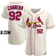 Genesis Cabrera Men's St. Louis Cardinals Cream Authentic Alternate Jersey