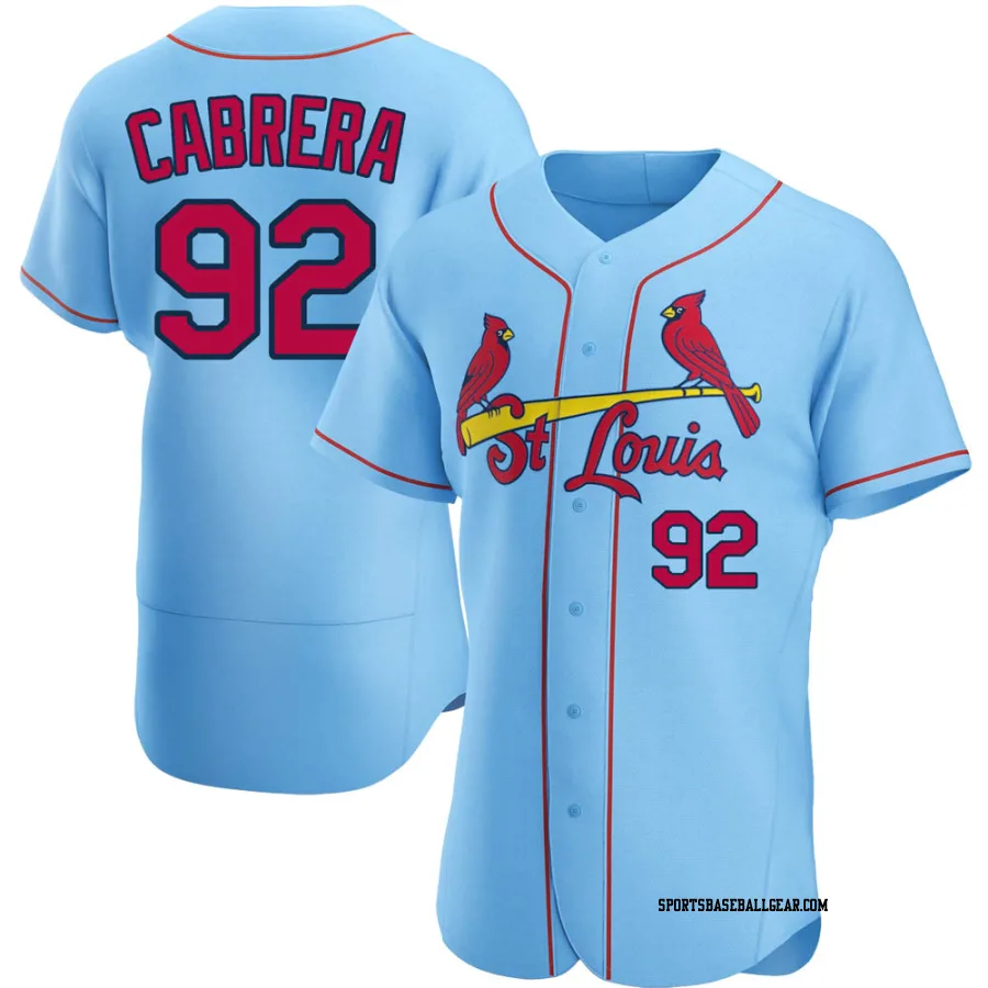 Genesis Cabrera Men's St. Louis Cardinals Light Blue Authentic Alternate Jersey