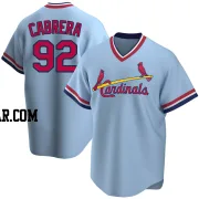 Genesis Cabrera Men's St. Louis Cardinals Light Blue Replica Road Cooperstown Collection Jersey