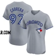 Genesis Cabrera Men's Toronto Blue Jays Gray Elite Road Jersey